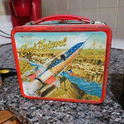 1974 Evel Knievel Vintage Metal Lunchbox