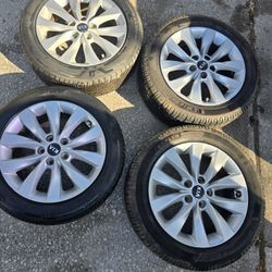 Kia Optima 17 Inch 10 Spk Rims And Tires Original Factory Solid Aluminum 