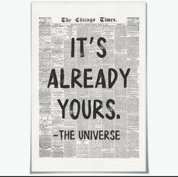 Retro Newspaper Wall Art 24x36-unframed