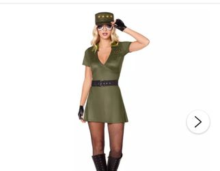 Womens Sexy Army Girl Costume Size Medium 