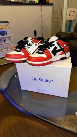 Off-White Kids Red and White Sneakers