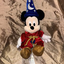 Disney Parks Fantasmic Fantasia Sorcerer Mickey Mouse Plush Stuffed Animal Plush