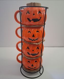 Jack o lantern mug set