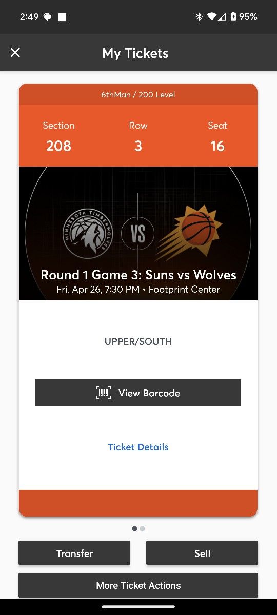 PHX Suns vs. Minnesota Timberwolves