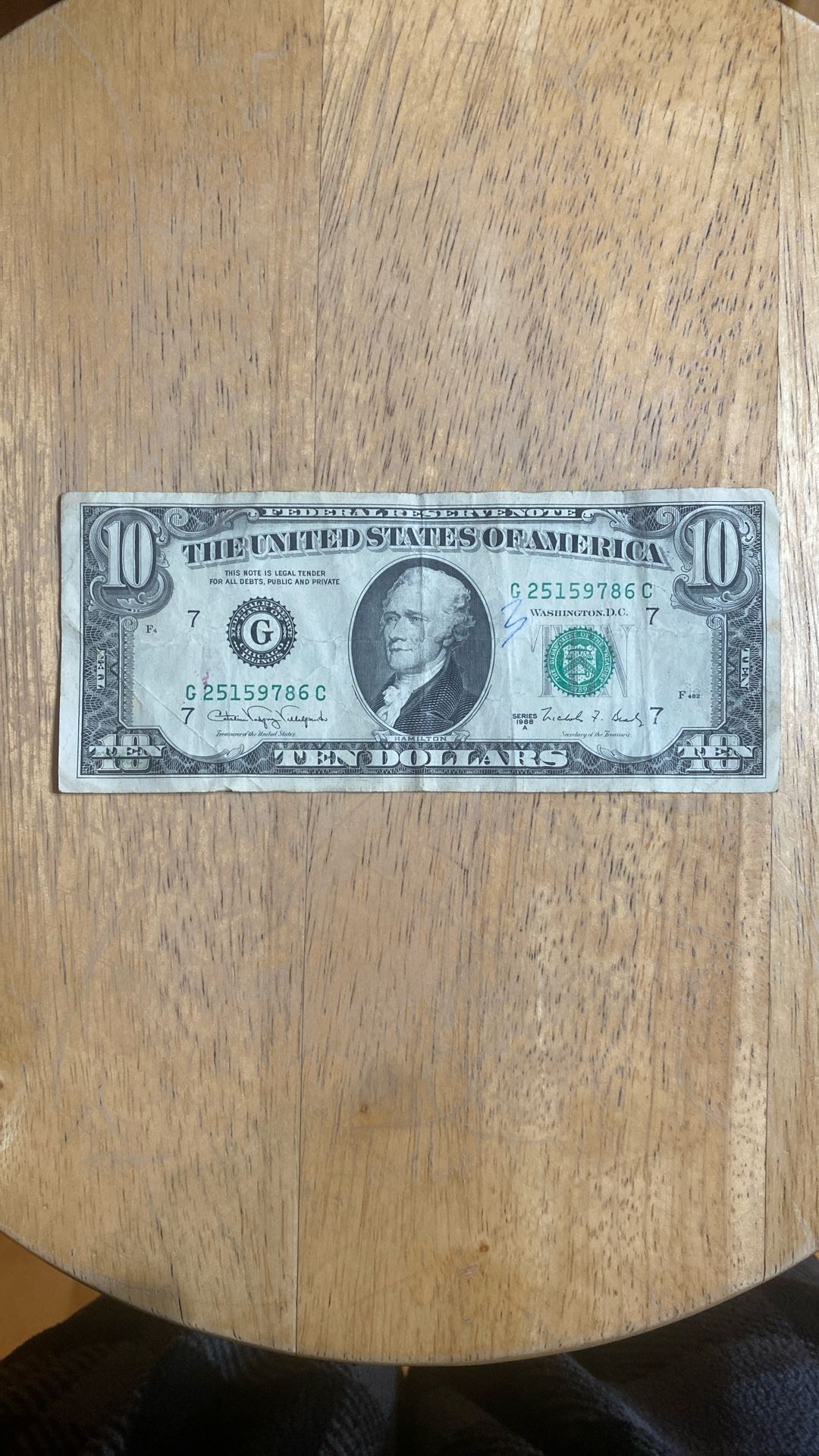 1988 $10 Bill