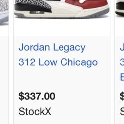 Jordan Legacy 312 Low Chicagos 