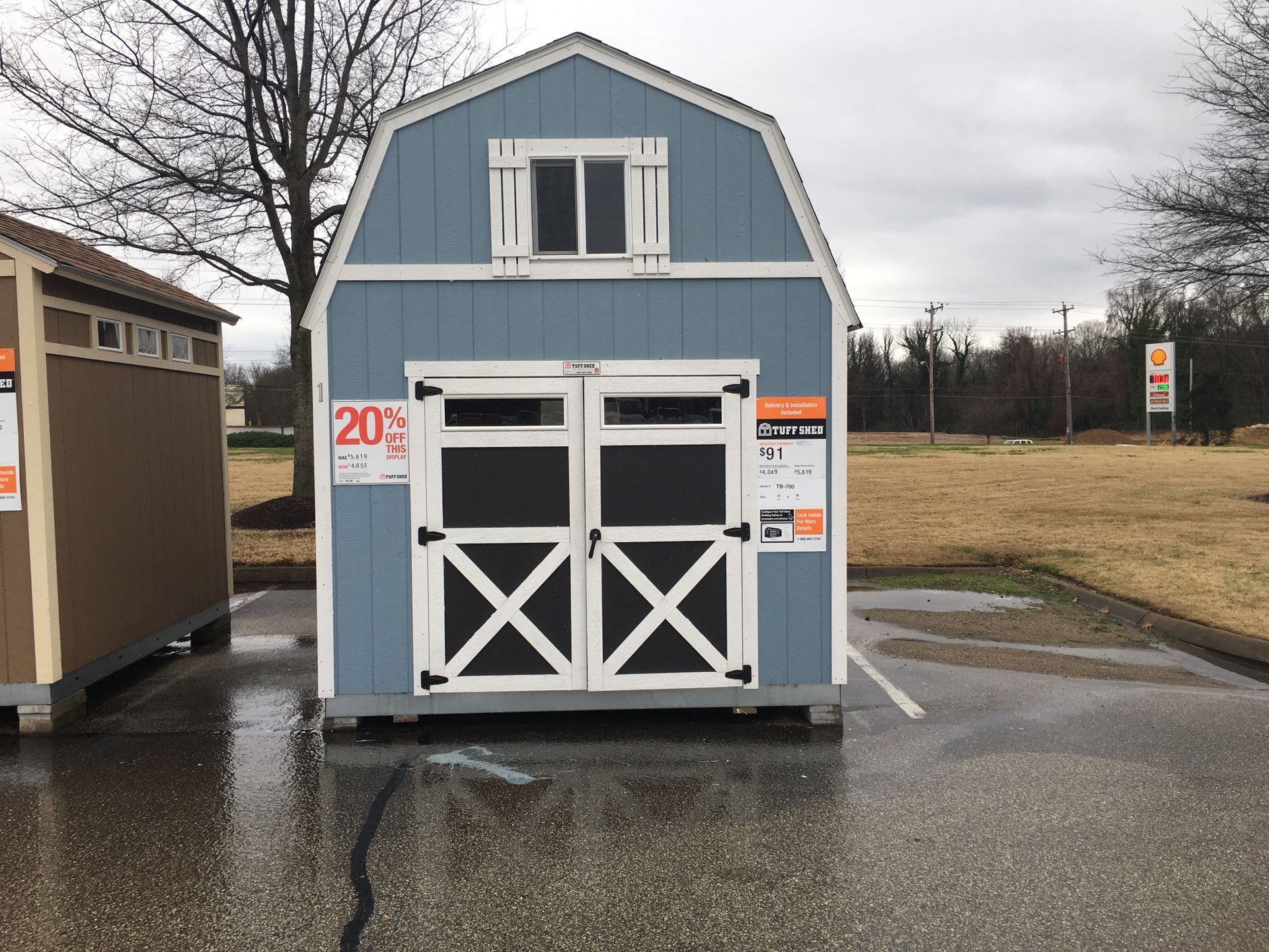 Tuff Shed model TB 700. 10 x 16. Was $5819. Now $4655. Save $1164! Includes free delivery and installation.