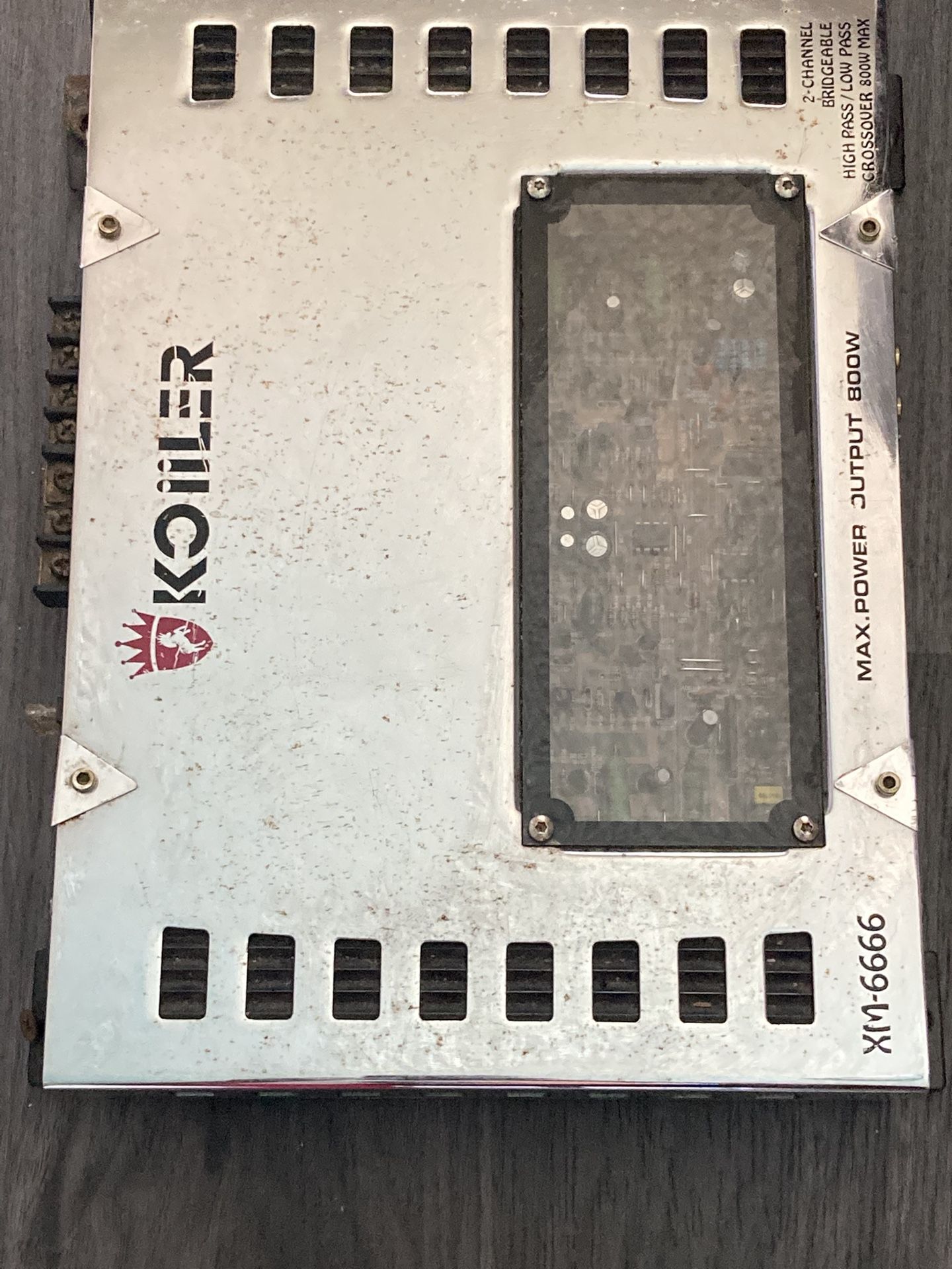 Koiiler XM-6666, a 2-channel bridgeable car audio amplifier