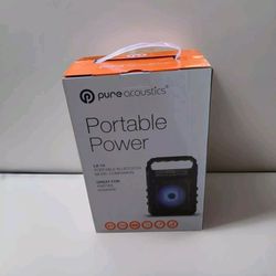 Pure Acoustics LX-10 Portable Bluetooth Speaker – Sleek, Black, New in Box!