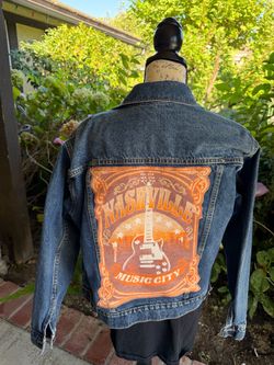 Women's "Nashville Music City" Jean Jacket-Medium