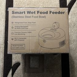 EVOTAILS Auto Wet Cat Feeder w/ Camera, Cool/Heat, App Control, 5 Meals