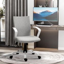 Desk Chair Brand New In The Box, White / Grey