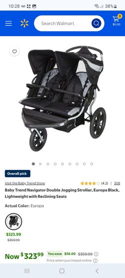 Baby Trend Navigator Double Jogging Stroller $270