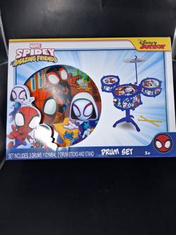 Spidey and friends drum set