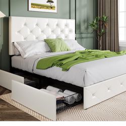 White Full Bed Set & Matress