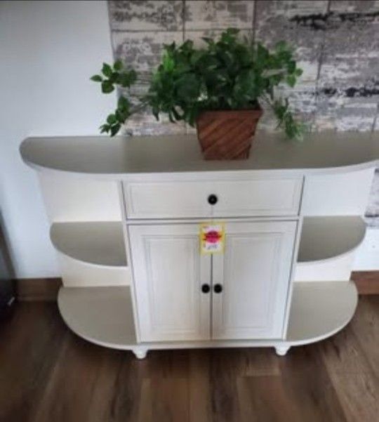 Off White Sideboard/ Buffet Or Use For Coffee Bar (New)