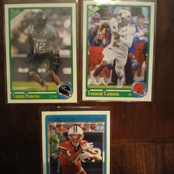 Travis Hunter,shedeur Sanders & Tetairoa Mcmillan Rc Football Cards 