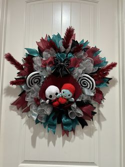 NBC Jack and Sally Valentine Wreath