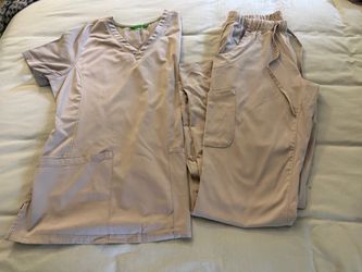 Women's Beige Scrub Set Small/Extra Small
