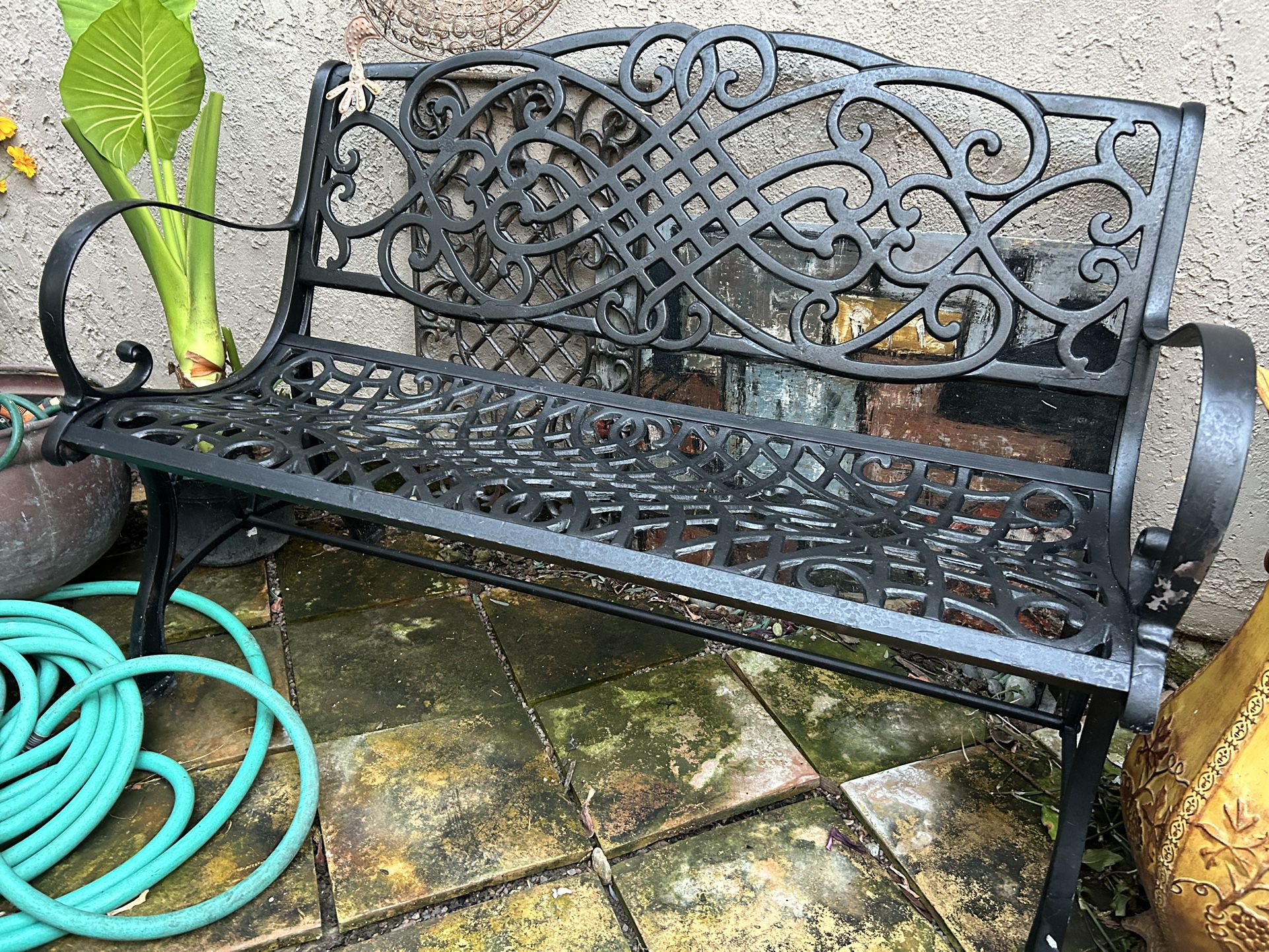 Refurbished Iron Victorian Bench