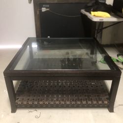 Wooden/ Glass Coffee Table 
