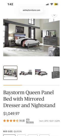 Ashley Furniture Baystorm Queen Bedroom Set - 5 Pieces - Moving Sale