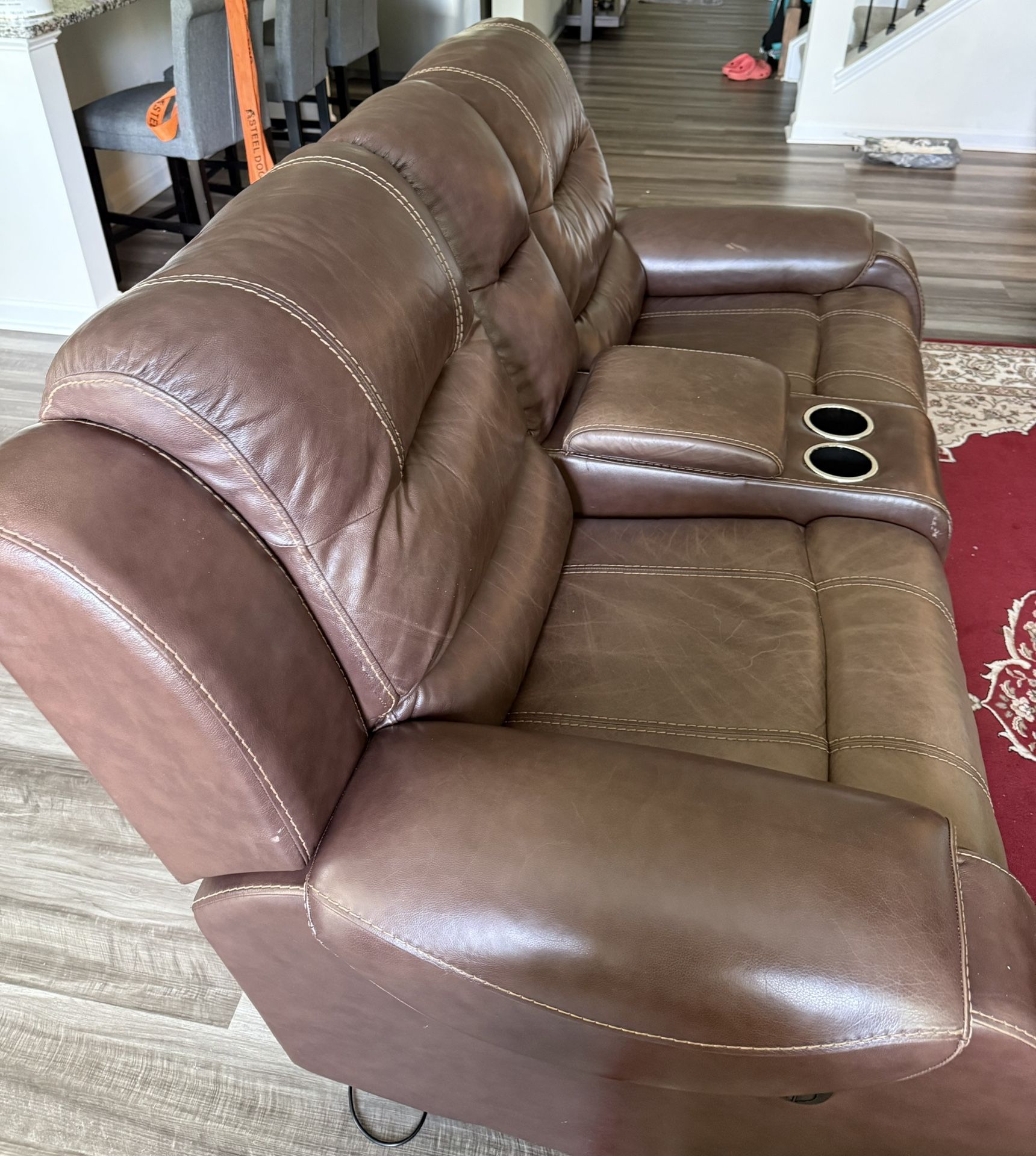 Faux Leather Power Recliner
