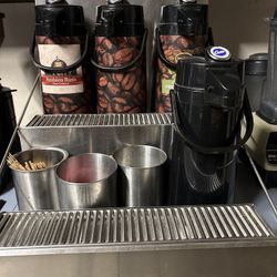 4 Airpots Stainless Steel Holder And Accessories