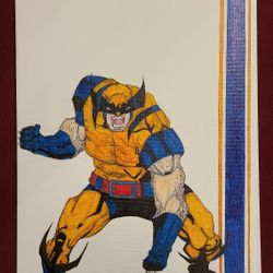 Small Canvas Drawn Wolverine