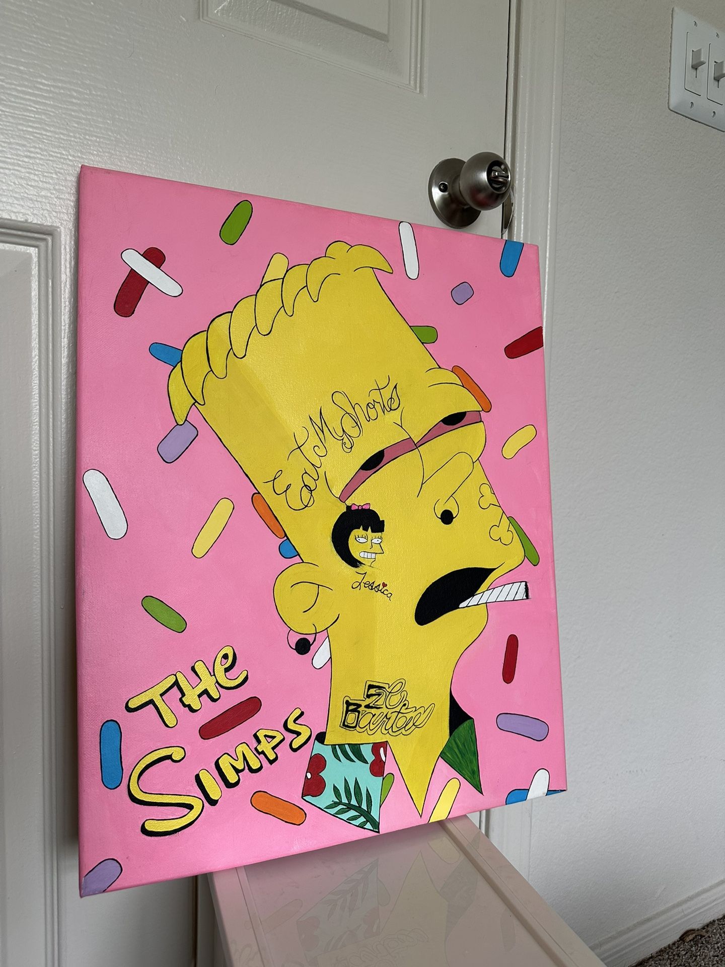 simps smoking canvas x2