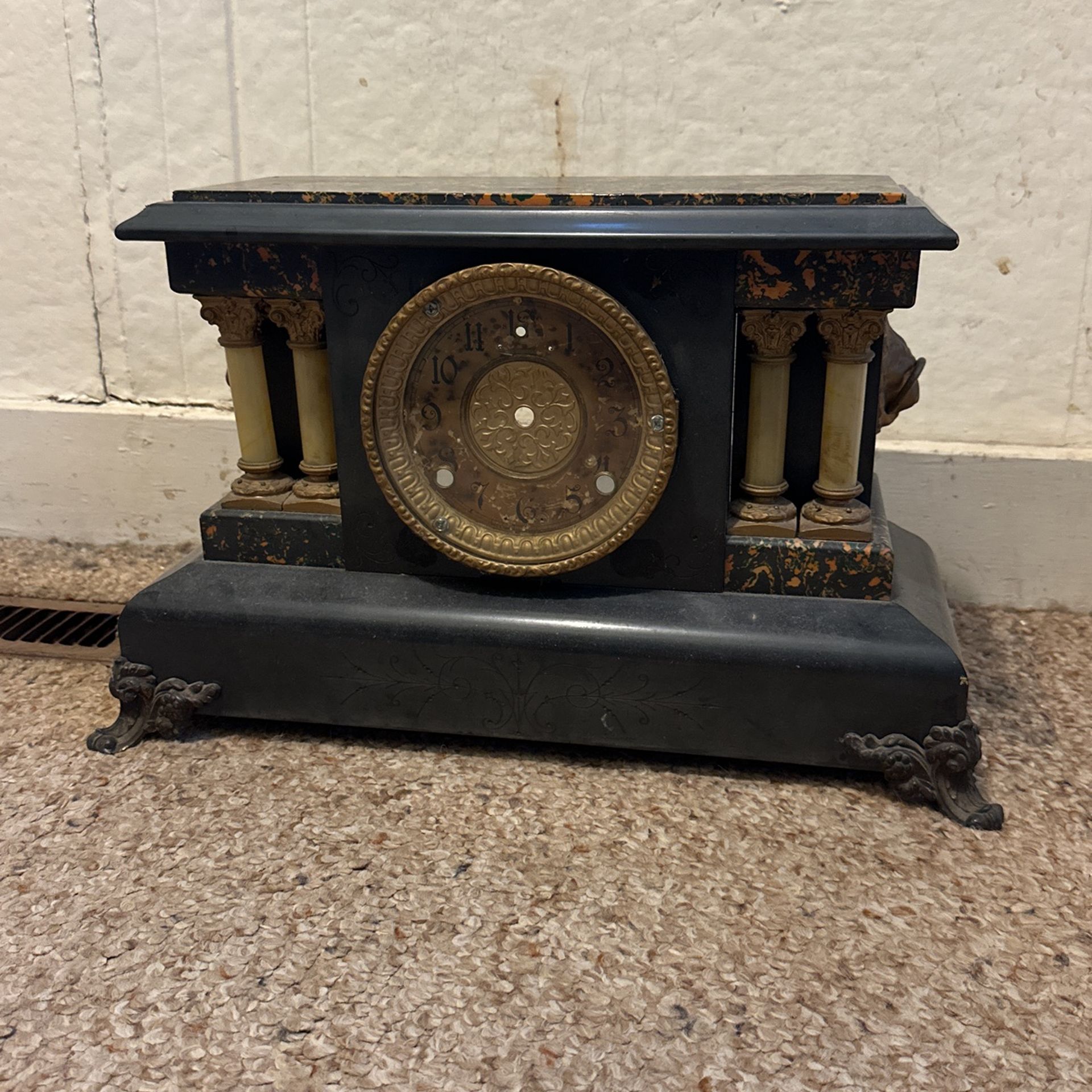 Antique Clock Parts As Is