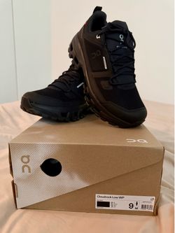 NEW On Cloudrock Low WP Waterproof Hiking Shoes - Men’s Size 9 - Black