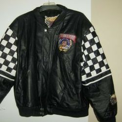 Nascar Black Leather Jacket