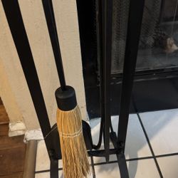 Fireplace set & log holder