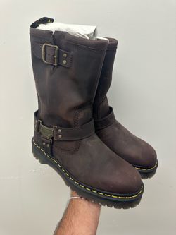 ANISTONE HI LEATHER BIKER BOOTS Dark Brown(8W)