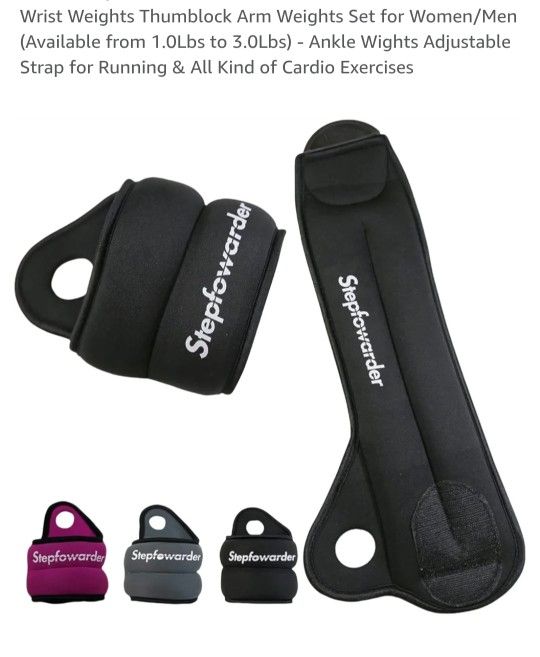 New Wrist Weights Thumblock Arm Weights Set for Women/Men
1.5Lbs