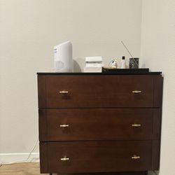 3 Drawer Dresser Walnut/Oak