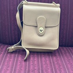 Tan Full Leather  7” X 9” handbag