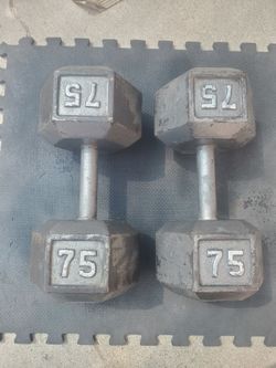 Set Of 2x75lb Dumbells Thats 150lbs Together Selling set  For for $150