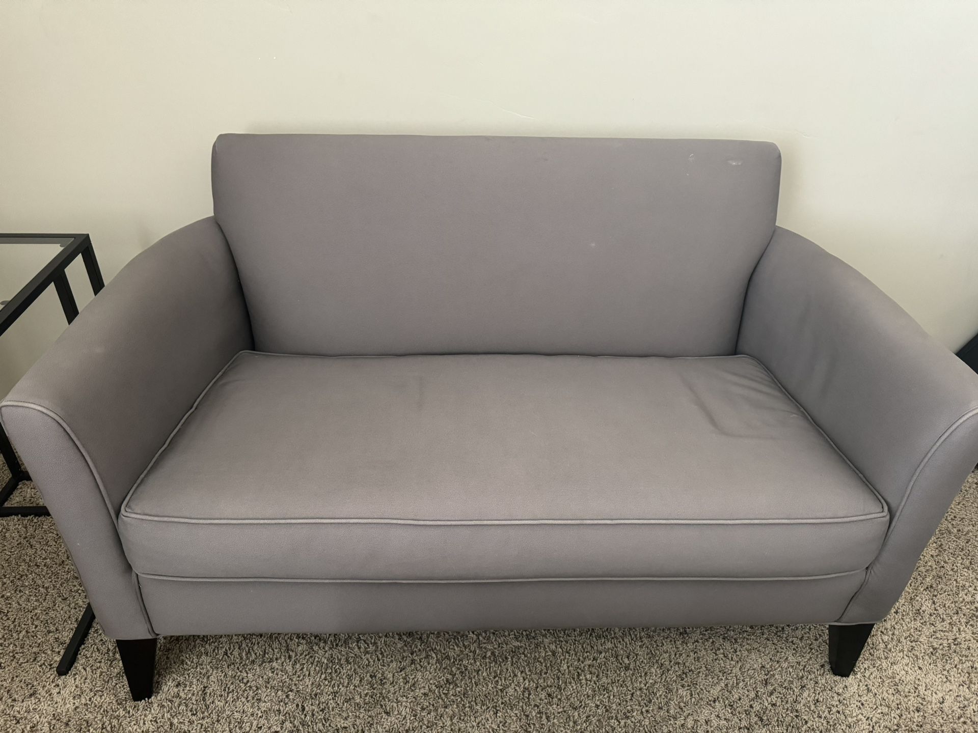 Pottery Barn Small Gray Loveseat / Sofa