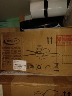 Depuley Ceiling Fan with Light WS-FPZ194-25C-WH