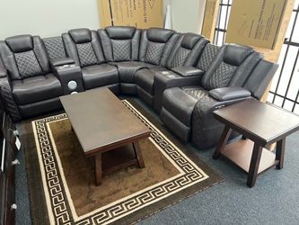 🛋️ LABOR DAY SALE — Power Reclining Leather Sectional 🛋️