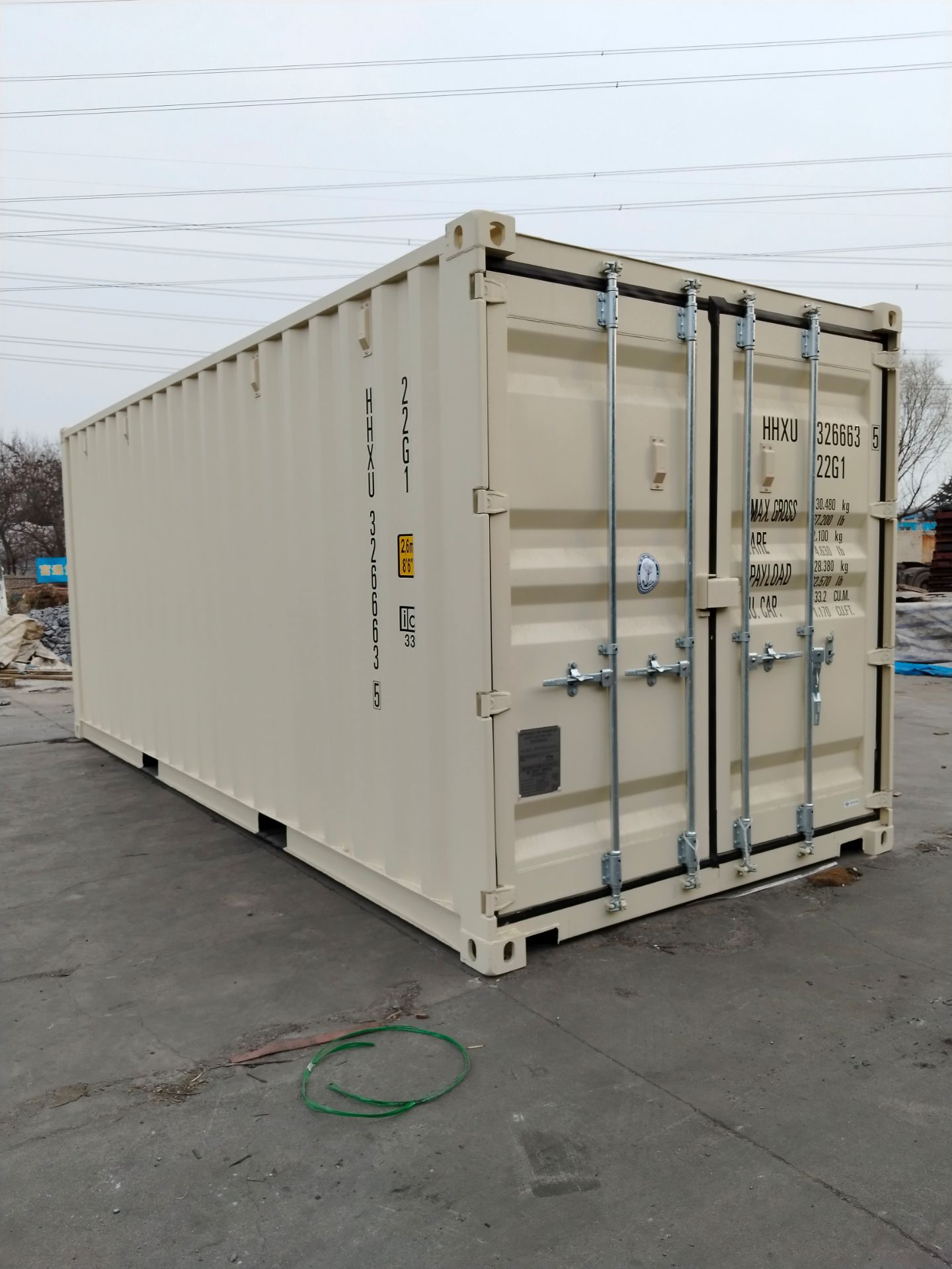 NEW 20ft Beige One Trip Shipping Containers For Sale