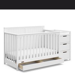 5-in-1 Convertible Crib and Changer with Storage