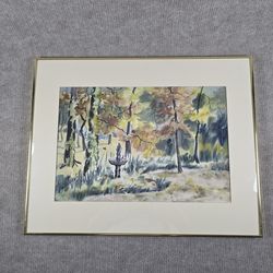 Original Watercolor Painting Framed And Signed
