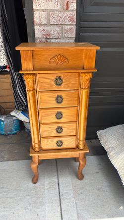 Wooden jewelry armoire