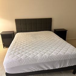 Bed Frame Queen Size Color Gray