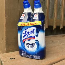 Lysol Power Toilet Bowl Cleaner 2 -Pack - Brand New