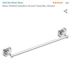 Moen 5324CH Yorkshire 24-Inch Towel Bar, Chrome