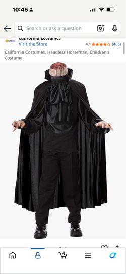 Headless Horseman costume kids size small (6-8)